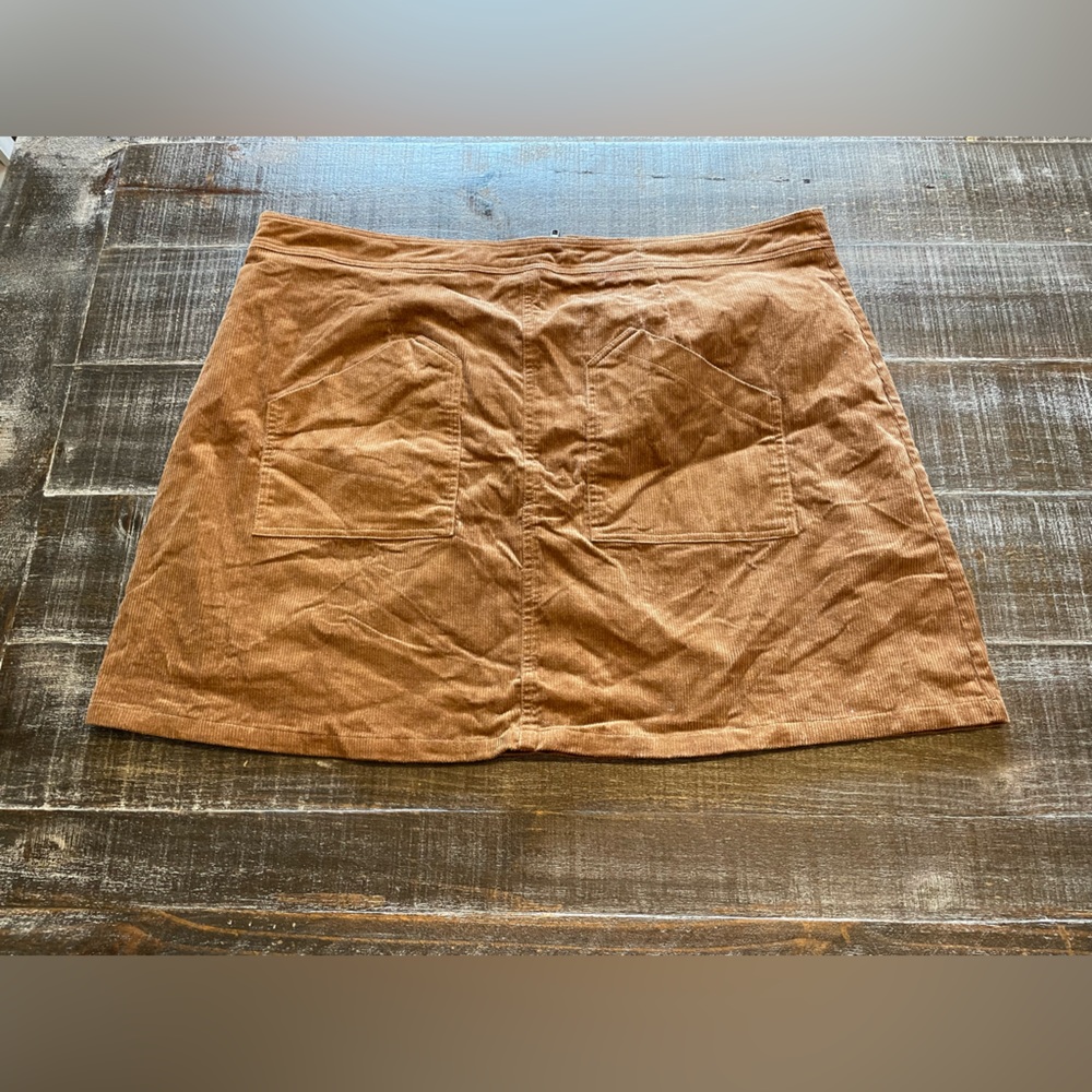 Brown Corduroy mini skirt.